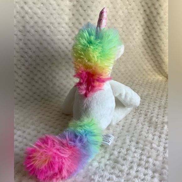 Kinder Surprise Ferrero Rainbow Plush Unicorn Stuffed Animal Embroidered Eyes - Picture 5 of 10